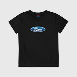 Футболка хлопковая детская Ford usa auto brend, цвет: черный