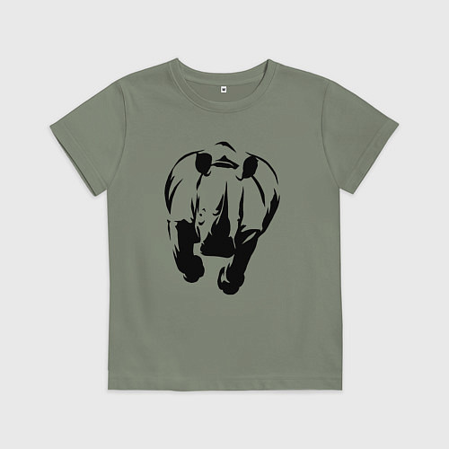 Детская футболка Носорог атакует / Авокадо – фото 1