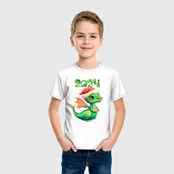 Футболка хлопковая детская Дракончик 2024, цвет: белый — фото 2