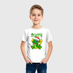 Футболка хлопковая детская Дракончик 20204, цвет: белый — фото 2