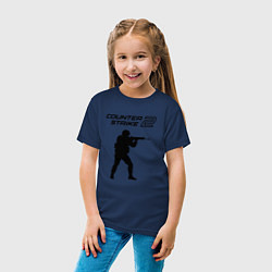 Футболка хлопковая детская Counter strike 2 classik, цвет: тёмно-синий — фото 2