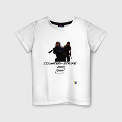 Футболка хлопковая детская Counter-strike 2 - welcome to cs2, цвет: белый