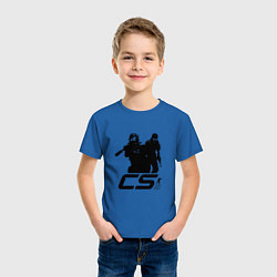 Футболка хлопковая детская Counter-strike 2 - one color, цвет: синий — фото 2