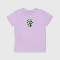 Футболка хлопковая детская Маленький зомби, цвет: лаванда