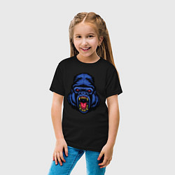 Футболка хлопковая детская Blue monkey, цвет: черный — фото 2