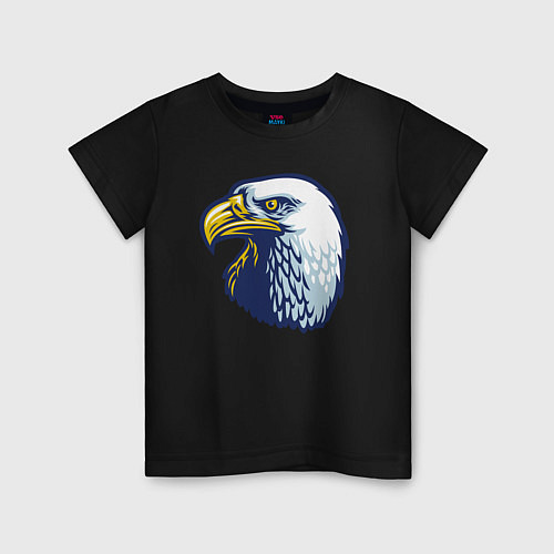 Детская футболка Орлиная голова / Черный – фото 1