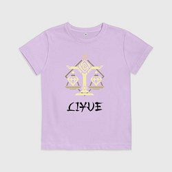 Футболка хлопковая детская Ли Юэ из Геншин Импакт, цвет: лаванда