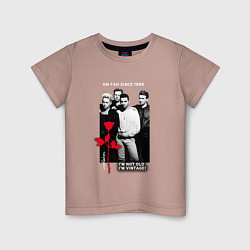 Футболка хлопковая детская Depeche Mode - Im vintage rose, цвет: пыльно-розовый
