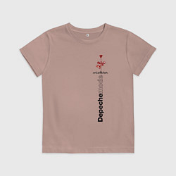 Футболка хлопковая детская Depeche Mode - Роза Violator, цвет: пыльно-розовый