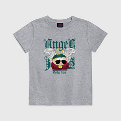 Футболка хлопковая детская Эрик Картман ангел, цвет: меланж