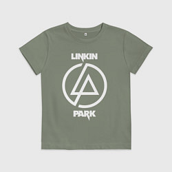 Футболка хлопковая детская Linkin Park logo, цвет: авокадо