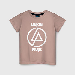 Футболка хлопковая детская Linkin Park logo, цвет: пыльно-розовый