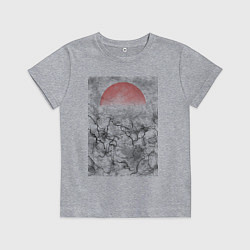 Футболка хлопковая детская Таинственная луна, цвет: меланж