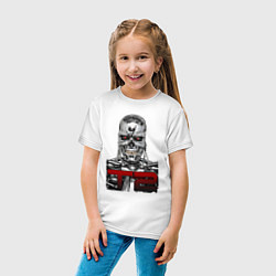 Футболка хлопковая детская Terminator 2 T800, цвет: белый — фото 2