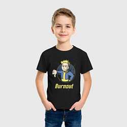 Футболка хлопковая детская Burnout - vault boy, цвет: черный — фото 2