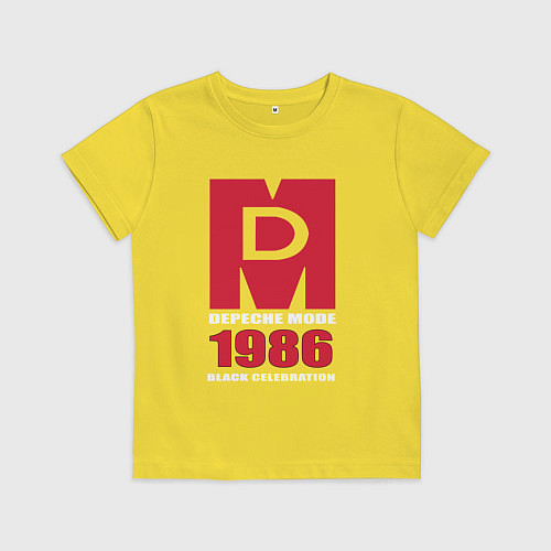 Детская футболка Depeche Mode - Black Celebration album merch / Желтый – фото 1