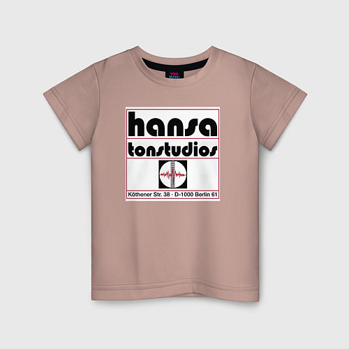 Детская футболка Depeche Mode - Hansa tonstudios / Пыльно-розовый – фото 1