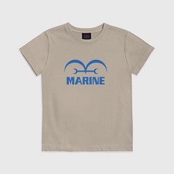 Футболка хлопковая детская Морской Дозор One Piece, цвет: миндальный