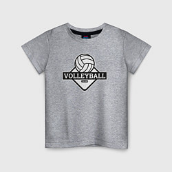 Футболка хлопковая детская Volleyball club, цвет: меланж