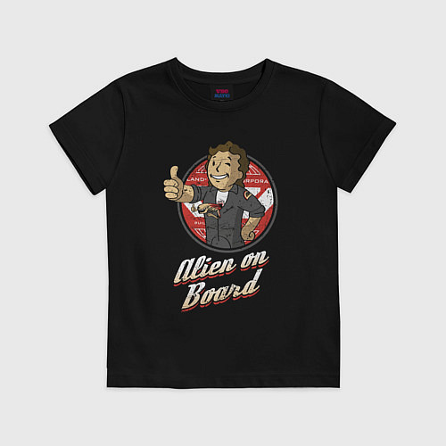 Детская футболка Fallout - vault girl / Черный – фото 1