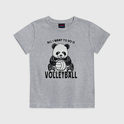 Детская футболка Panda volleyball
