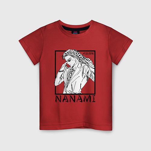 Детская футболка Кэнто Нанами - Магическая битва / Красный – фото 1