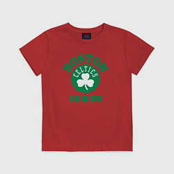 Футболка хлопковая детская Boston Celtics 1986, цвет: красный