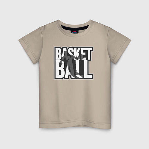 Детская футболка Basketball play / Миндальный – фото 1