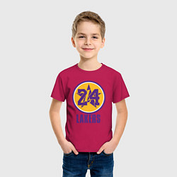 Футболка хлопковая детская 24 Lakers, цвет: маджента — фото 2