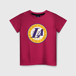 Футболка хлопковая детская Lakers stars, цвет: маджента