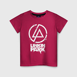Футболка хлопковая детская Linkin Park - white, цвет: маджента