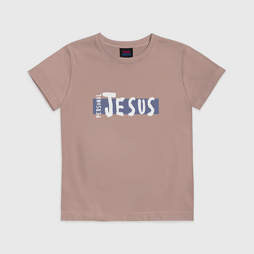 Детская футболка Depeche Mode - personal jesus logo / Пыльно-розовый – фото 1