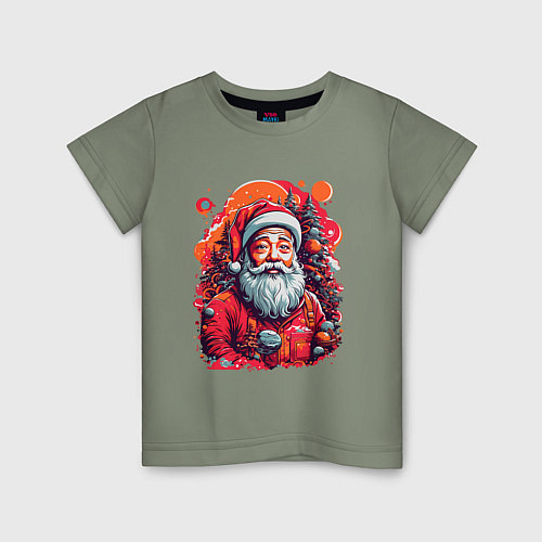 Детская футболка Санта Клаус / Авокадо – фото 1