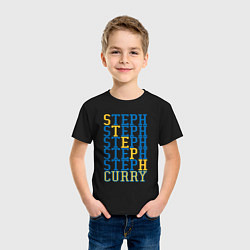 Футболка хлопковая детская Steph Curry, цвет: черный — фото 2