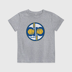 Футболка хлопковая детская Warriors hoop kid, цвет: меланж