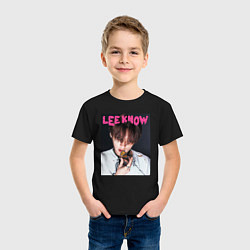 Футболка хлопковая детская Lee Know Rock Star Stray Kids, цвет: черный — фото 2