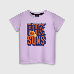 Футболка хлопковая детская Phx Suns, цвет: лаванда