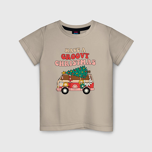 Детская футболка Захватывающего Рождества / Миндальный – фото 1