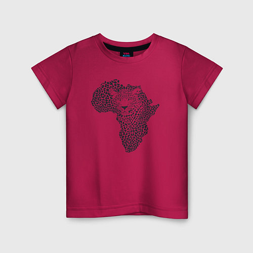 Детская футболка African leopard / Маджента – фото 1