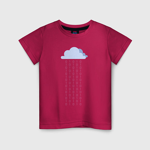Детская футболка Digital rain / Маджента – фото 1