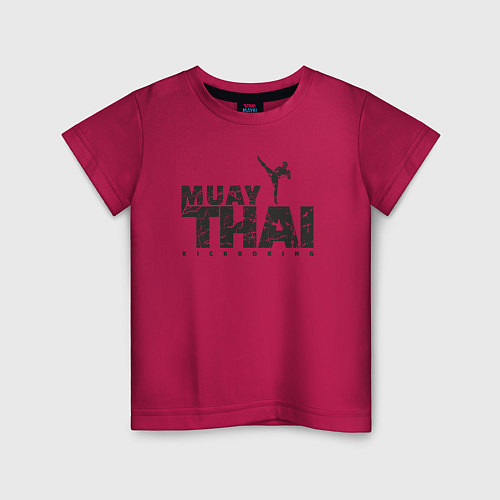 Детская футболка Kickboxing muay thai / Маджента – фото 1