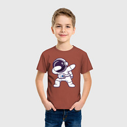 Футболка хлопковая детская Космонавт dab, цвет: кирпичный — фото 2