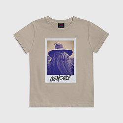 Футболка хлопковая детская Гэндальф, цвет: миндальный