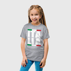 Футболка хлопковая детская Italia, цвет: меланж — фото 2