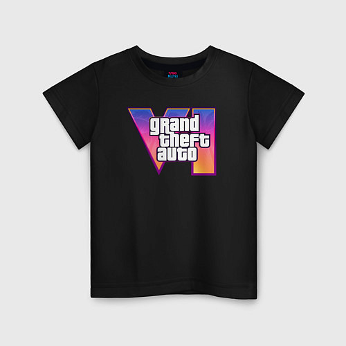 Детская футболка GTA 6 logo / Черный – фото 1