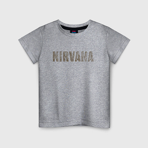 Детская футболка Nirvana grunge text / Меланж – фото 1