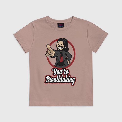 Детская футболка Vault Keanu Reeves / Пыльно-розовый – фото 1