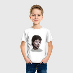 Футболка хлопковая детская Майкл Джексон, цвет: белый — фото 2