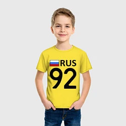 Футболка хлопковая детская RUS 92, цвет: желтый — фото 2