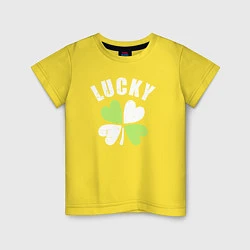 Футболка хлопковая детская Lucky day, цвет: желтый